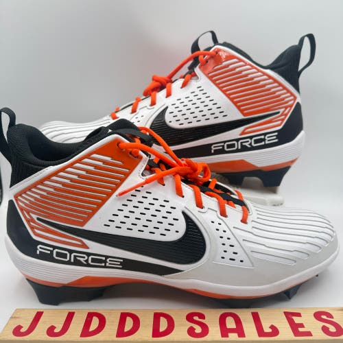 Nike Force Savage Pro 3 Lineman Football Cleats White Orange DA5453-106 Men’s Sz 15
New Without Box