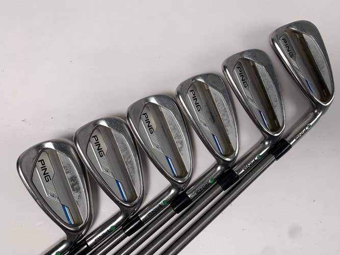 Ping i 2015 Iron Set 5-PW Green Dot 2* Up AeroTech SteelFiber i110 CW Stiff RH
