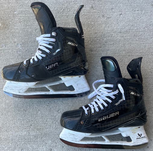 Custom 2022 Bauer Supreme Mach Hockey Skates 9 [Steel Included] (Used)