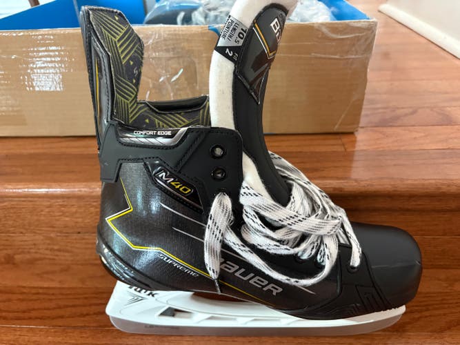Senior Size 10.5 Fit 2 *Skated Twice* Bauer Supreme M40 Hockey Skates