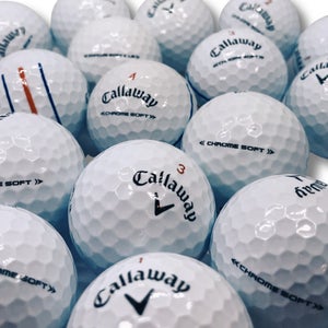 36 Near Mint AAAA White & Triple Trac Callaway Chrome Soft Used Golf Balls