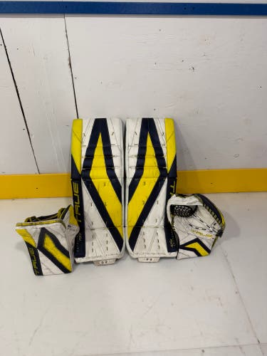33 + 1 2025 True Catalyst Px5 Regular Goalie Full Set Pro Stock (Used), Navy Carbon & Yellow Neon