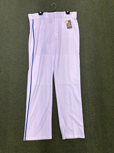 Easton White with Blue Piping Men's XL Adult Rival 2 Game Pants (New)