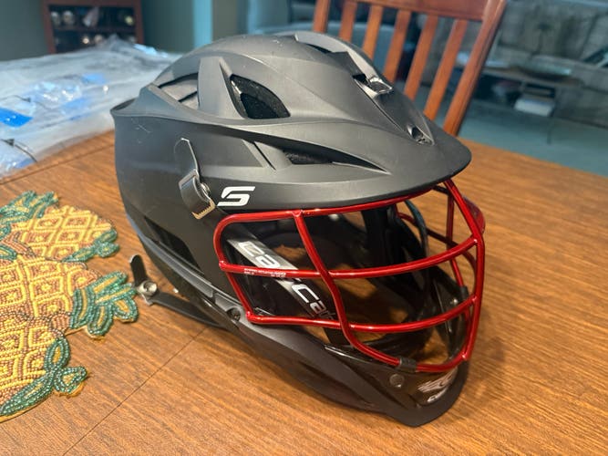 Cascade S Helmet (New) - Black Matte with Red Mask