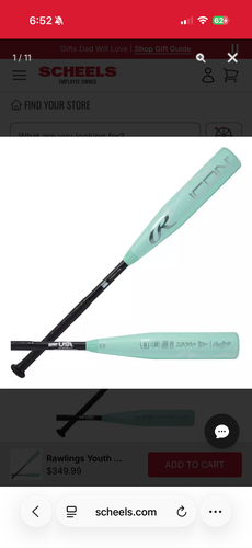2026 Rawlings Icon Composite USABat Certified Bat (-10) 21.5 oz 31" (New)