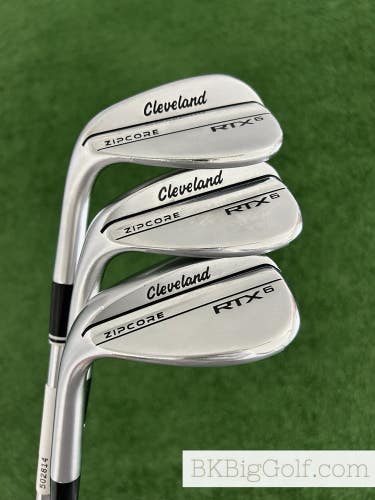 LH Cleveland RTX6 Chrome 3 Wedge Set (50, 54, & 58 Degrees)