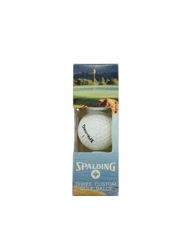 Used Spalding Three Custom Golf Balls 3 Ball - Golf Ball Sleeve 11735-s000339623