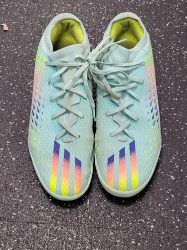 Used Adidas Soccer Turf Shoes Teal Senior 10.5 11849-s000040961