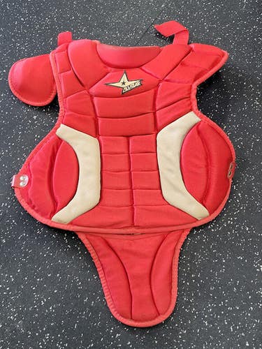 Used All-star Chest Protector Catchers Chest Protector Red Intermed 11849-s000041012