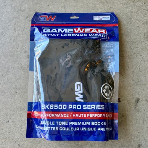 BRAND NEW Gamewear Senior Hockey Socks - Black 30”