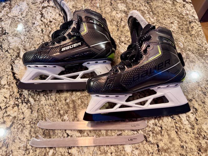 2021 Bauer Elite Hockey Goalie Skates Regular Size 5 Fit 2(Used)