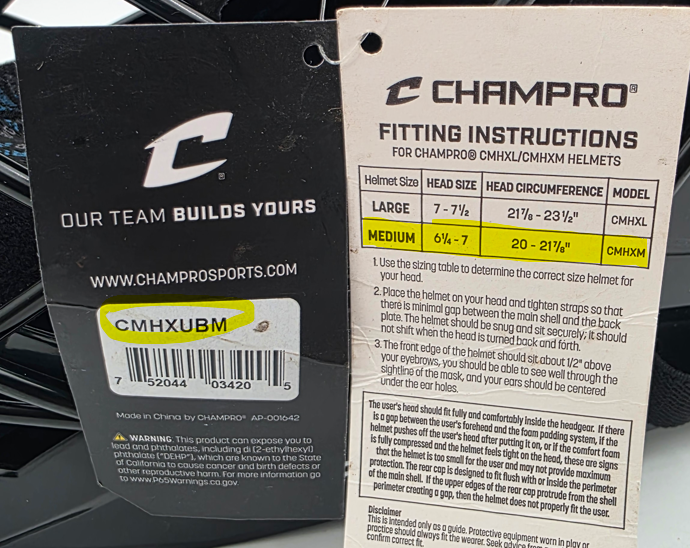 Champro Optimus Select Plus Catcher Helmet & Chest Protector Youth