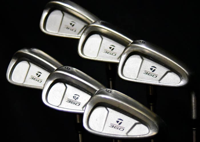 TAYLORMADE 360 IRON SET 3-9 FLEX: STIFF LENGTH: (5) 38.5 IN RIGHT HANDED