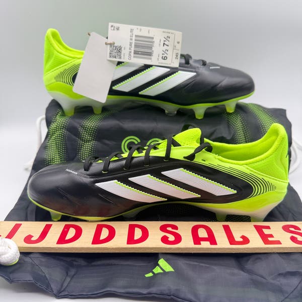 Adidas Copa Pure 3 Elite Fg Core Black Green Soccer Cleats  display picture 2
