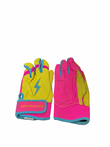 Used Bb Sb Batting Gloves Yellow Md 11834-s000052510