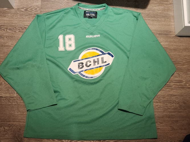 Bauer Hockey BCHL Pro Stock Practice Jersey Green XX-Large XXL #18