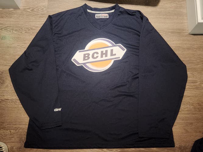 BCHL Pro Stock Hockey Practice Jersey Navy Blue X-Large XL #15