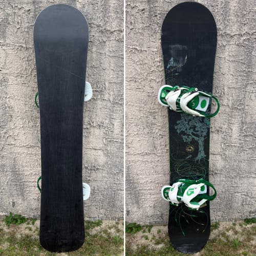 156cm Salomon Drift Snowboard With fresh Burton Bindings (Used)