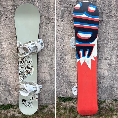 156cm Ride Kink Snowboard With sick Burton Custom Bindings (Used)