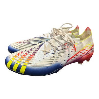 Used Adidas Predator Edge.1 Soccer Cleats White Senior 9.5 11450-s000523319