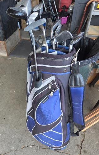 FULL SET MEN'S 14 PIECE GOLF SET 4 WOODS 8 MATCH  IRONS SW PUTTER 13 WAY BAG