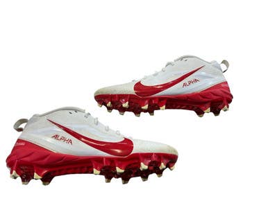 Used Nike Alpha Menace 4 Agility X Power Adult Fb Cleats White Senior 13 11873-s000242251