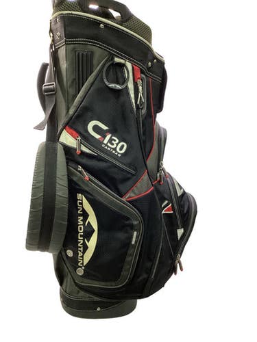 Used Sun Mountain C130 15 Way Cart Bag Mens Cart Bag Black 11347-s000271143