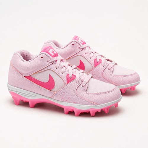 NIKE Air Jordan Stadium 90 Low TD Football Cleats Mens Sz 9 Pink Foam HQ0210-600