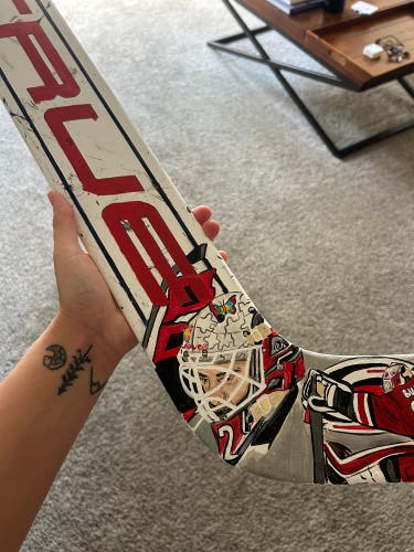Senior True Left Hand Hockey Stick (Used) hand painted