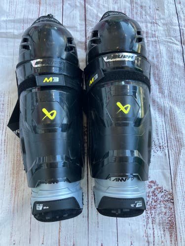Senior Bauer Supreme M3 Shin Pads 15" (Used)