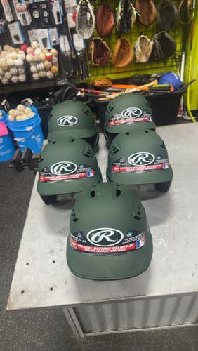 Used Rawlings Batting Helmet Batting Helmet No Mask Green One Size 11337-s000449194
