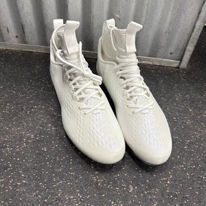 Used Under Armour Adult Fb Cleats White Senior 12.5 11337-s000477962