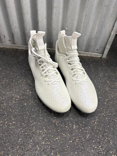 Used Under Armour Adult Fb Cleats White Senior 12.5 11337-s000477962