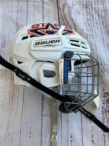 White Small Bauer IMS 5.0 Helmet (Used)