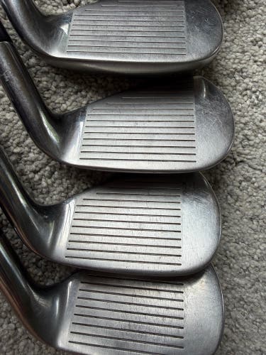 Men's Callaway Paradym Ai Smoke HL Left Hand Iron Set Stiff Flex (7 Clubs) #5 - #9, PW, GW (Used)