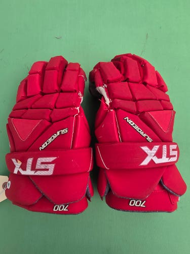 Red STX Surgeon 700 Lacrosse Gloves