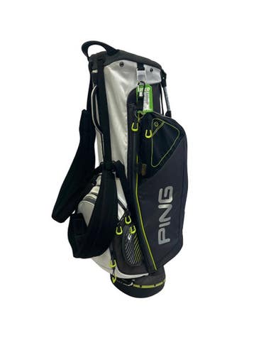 Used Ping E2 Mens Stand Bag White And Black 11692-s000152915