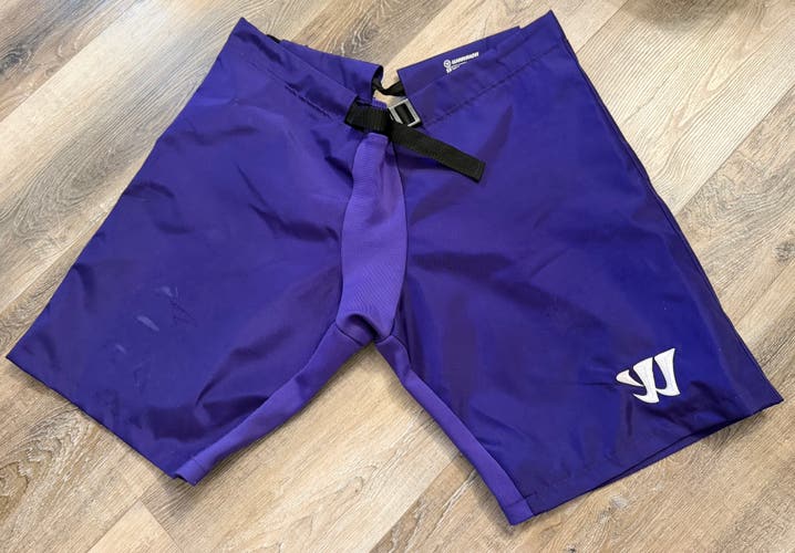 USED FPHL PURPLE ELMIRA MAMMOTH HOCKEY PANT COVER UPS SIZE MEDIUM