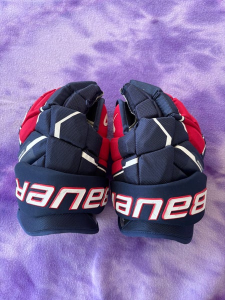 Blue Senior Bauer Supreme Mach Gloves 13" (Used)