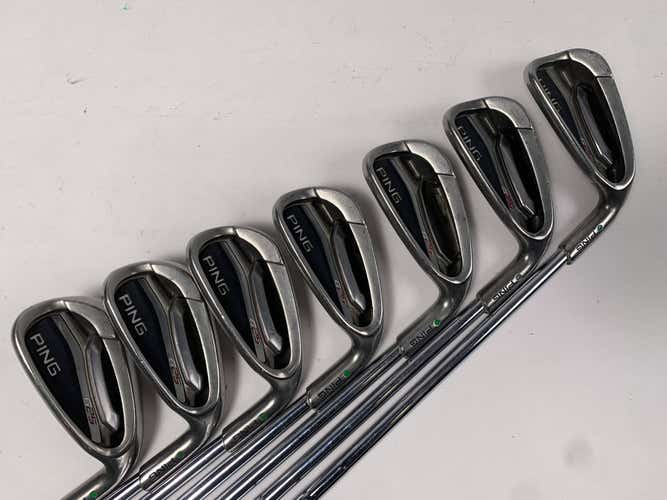 Ping G25 Iron Set 5-PW+GW Green Dot 2* Up CFS Stiff Steel Mens RH Midsize Grips