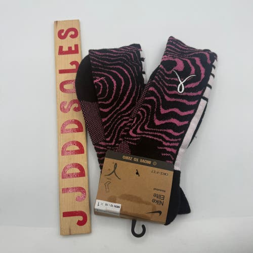 Nike Elite Basketball Crew Socks Breast Cancer Kay Yow FZ3074-600 Men's Sz 12-15
New with Tags