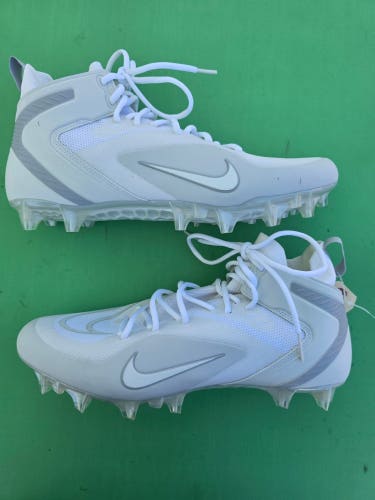 White Men's Size 13.0 (W 14.0) Adult Nike Alpha Huarache 8 Elite Mid Top Footwear