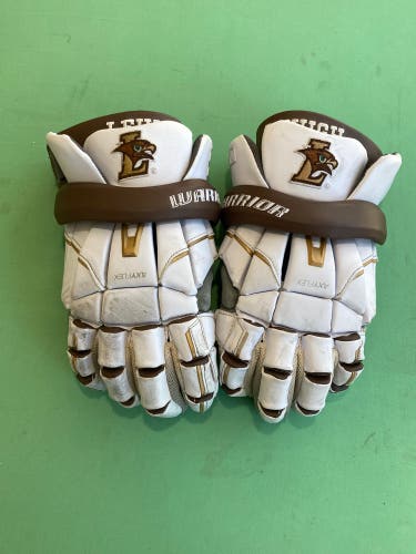 Used Large Warrior Evo QX Lacrosse Gloves 13" | LEHIGH UNIVERSITY PLAYER ISSUED