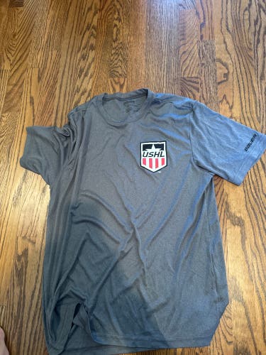 USHL Gray Large Men's Bauer Shirt (Used)