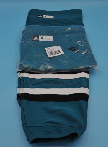 New Adidas San Jose Sharks game-issued Teal Evolve socks size XL+