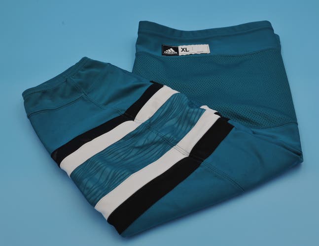 Adidas San Jose Sharks game-used Teal Evolve socks size XL