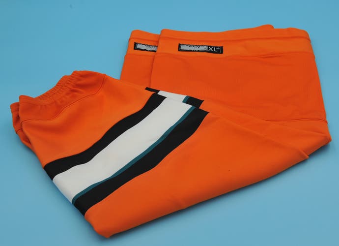 San Jose Barracuda CCM Orange Game-Worn Socks XL+