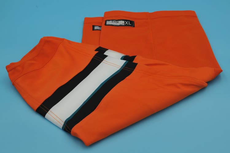 San Jose Barracuda CCM Orange Game-Worn Socks XL