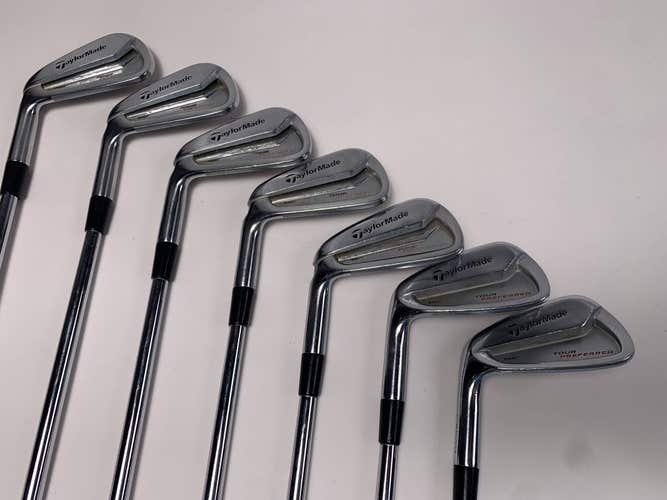 LEFTY TaylorMade Tour Preferred MC 2014 Iron Set 3-9 KBS Tour Stiff Steel LH