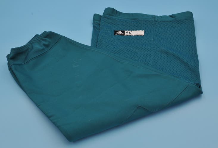 San Jose Sharks used Adidas Solid Teal Practice Worn Socks XL+